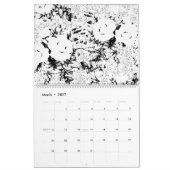 黒牛ドット カレンダー (3月 2027)