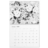 黒牛ドット カレンダー (1月 2027)