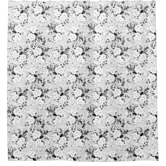 黒牛ドット シャワーカーテン (正面)