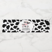 黒牛プリントかわいい牛ふくらはぎ赤ちゃんシャワー ペットボトルラベル (シングルラベル)