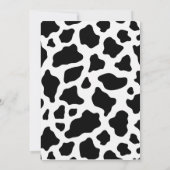 黒牛プリントハイランド牛ベビーシャワー 招待状 (裏面)