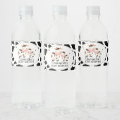 黒牛プリント牛ふくらはぎ赤ちゃんシャワー ペットボトルラベル (ボトル)