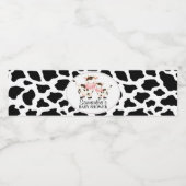 黒牛プリント牛ふくらはぎ赤ちゃんシャワー ペットボトルラベル (シングルラベル)