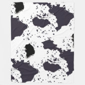 黒牛プリント フリースブランケット (正面)