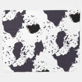 黒牛プリント フリースブランケット (正面(横))