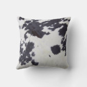 黒牛革、牛皮プリント模様、モダン牛 クッション (裏面)