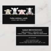 黒牧畜牛羊ヤギ豚 名刺 (正面/裏面)