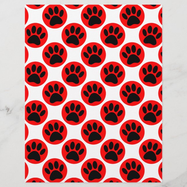 黒犬が赤い水玉模様 (正面)