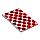 黒犬が赤い水玉模様 ノートブック (右側)