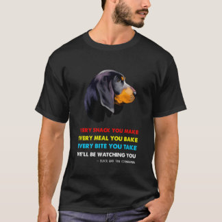 黒犬とタンコンハウンドッグ Tシャツ