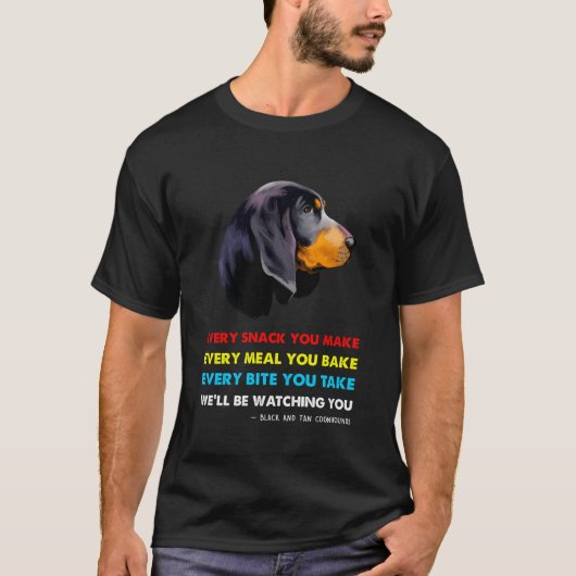 黒犬とタンコンハウンドッグ Tシャツ (正面)