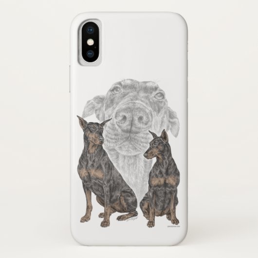 黒犬とタン犬 Case-Mate iPhoneケース (裏面)