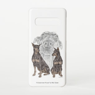 黒犬とタン犬 SAMSUNG GALAXY S10ケース