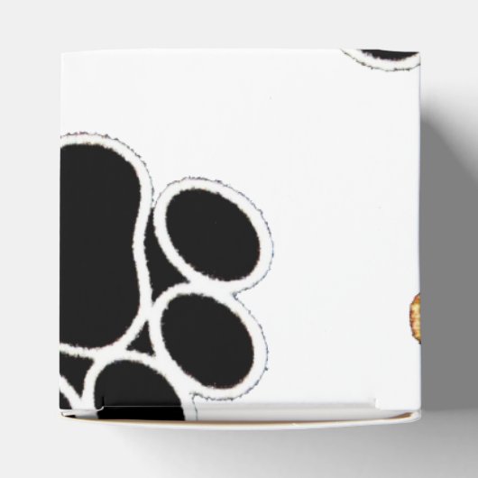 黒犬と丹犬の犬の足は白く印刷 フェイバーボックス (上部)