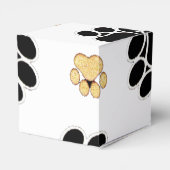 黒犬と丹犬の犬の足は白く印刷 フェイバーボックス (裏面サイド)