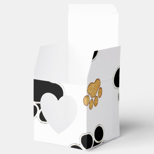 黒犬と丹犬の犬の足は白く印刷 フェイバーボックス (オープン)