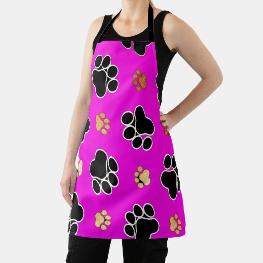 黒犬と丹犬の犬の足 エプロン (インサイチュ)