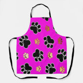 黒犬と丹犬の犬の足 エプロン (正面)