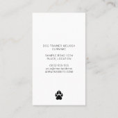 黒犬と白犬のシルエット犬モダントレーナー 名刺 (裏面)