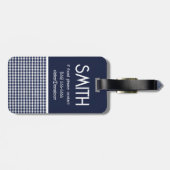 黒犬と白犬の歯布、カラーブロック ラゲッジタグ (裏面横)