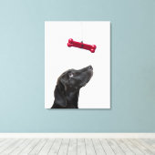 黒犬と赤い犬の骨を混ぜた犬 キャンバスプリント (インサイチュ (ウッドフロア))