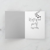 黒犬と銀犬の誕生日ユーモア カード (内部)