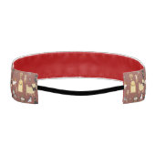 黒犬のパターン アスレチックヘッドバンド (裏面)