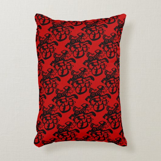黒犬のペーパーカット2018中国の年新年の枕 アクセントクッション (正面(垂直))