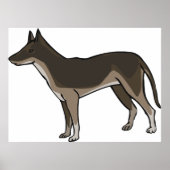 黒犬のポスター ポスター (正面)