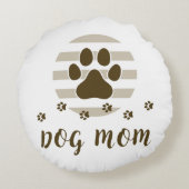 黒犬の母は枕を丸く愛する ラウンドクッション (裏面)