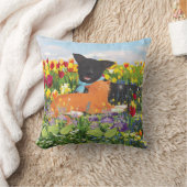 黒犬の赤猫 クッション (ブランケット)