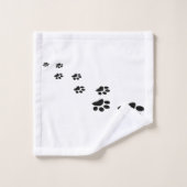 黒犬の足跡 バスタオルセット (ウォッシュタオル)