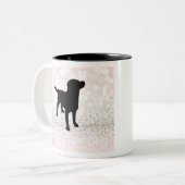 黒犬の輝き ツートーンマグカップ (正面左)