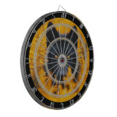 黒犬の金ゴールド素晴らしアイレギュレーション ダーツボード (正面左)