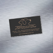 黒犬キャットシンプルロゴ獣医ペット マグネット名刺 (インサイチュ)