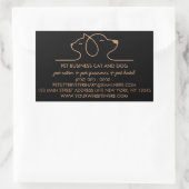 黒犬キャットロゴベットペット 長方形シール (バッグ)
