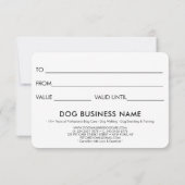 黒犬グルーミングペット搭乗券 (裏面)