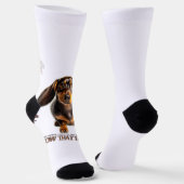 黒犬ダシュント・タン・バッジャー・ハウンド・ドッグ ソックス (傾斜あり)