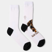 黒犬ダシュント・タン・バッジャー・ハウンド・ドッグ ソックス (右)