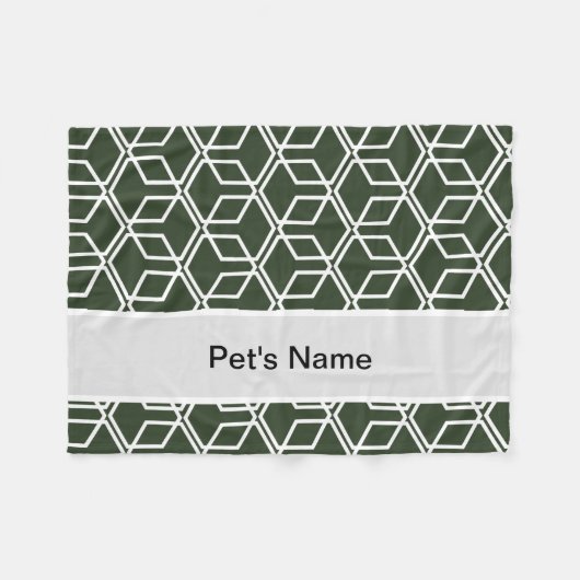 黒犬パーソナライズされた毛布 フリースブランケット (正面(横))