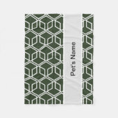 黒犬パーソナライズされた毛布 フリースブランケット (正面)