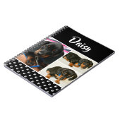 黒犬ペット愛人写真コラージュパワープリント ノートブック (左側)