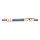 黒犬ポートレートオリジナルアートデザイン 黒ボールペン (正面)