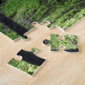 黒犬ラボシェパードフォレストウッズ写真写真 ジグソーパズル (側面)