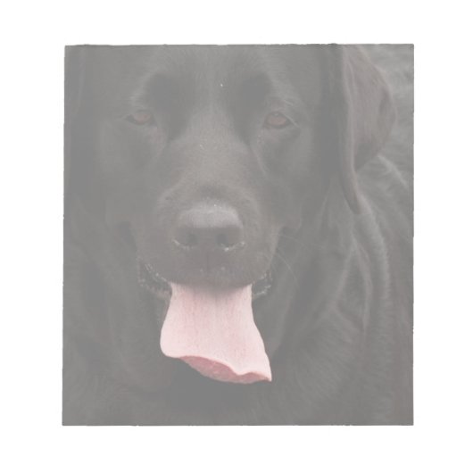 黒犬顔 ノートパッド (正面)