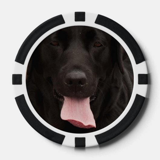 黒犬顔 ポーカーチップ (正面)