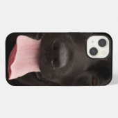 黒犬顔 iPhoneケース (裏面横)