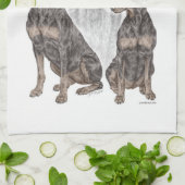 黒犬 キッチンタオル (折り畳み)