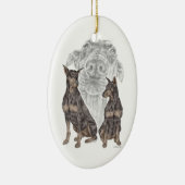 黒犬 セラミックオーナメント (右)