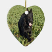 黒犬 セラミックオーナメント (右)